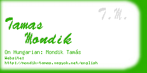 tamas mondik business card